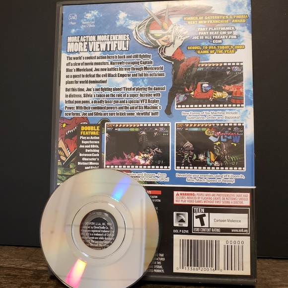 Viewtiful Joe 2 (Nintendo GameCube, 2004) CIB Complete W/ Manual - Picture 2 of 2